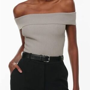 Aritzia Sculpt Knit Off-shoulder Top